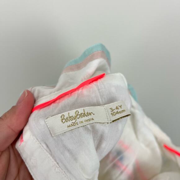 Mini Boden Smocked White Eyelet Dress 3-4 - Picture 5 of 7